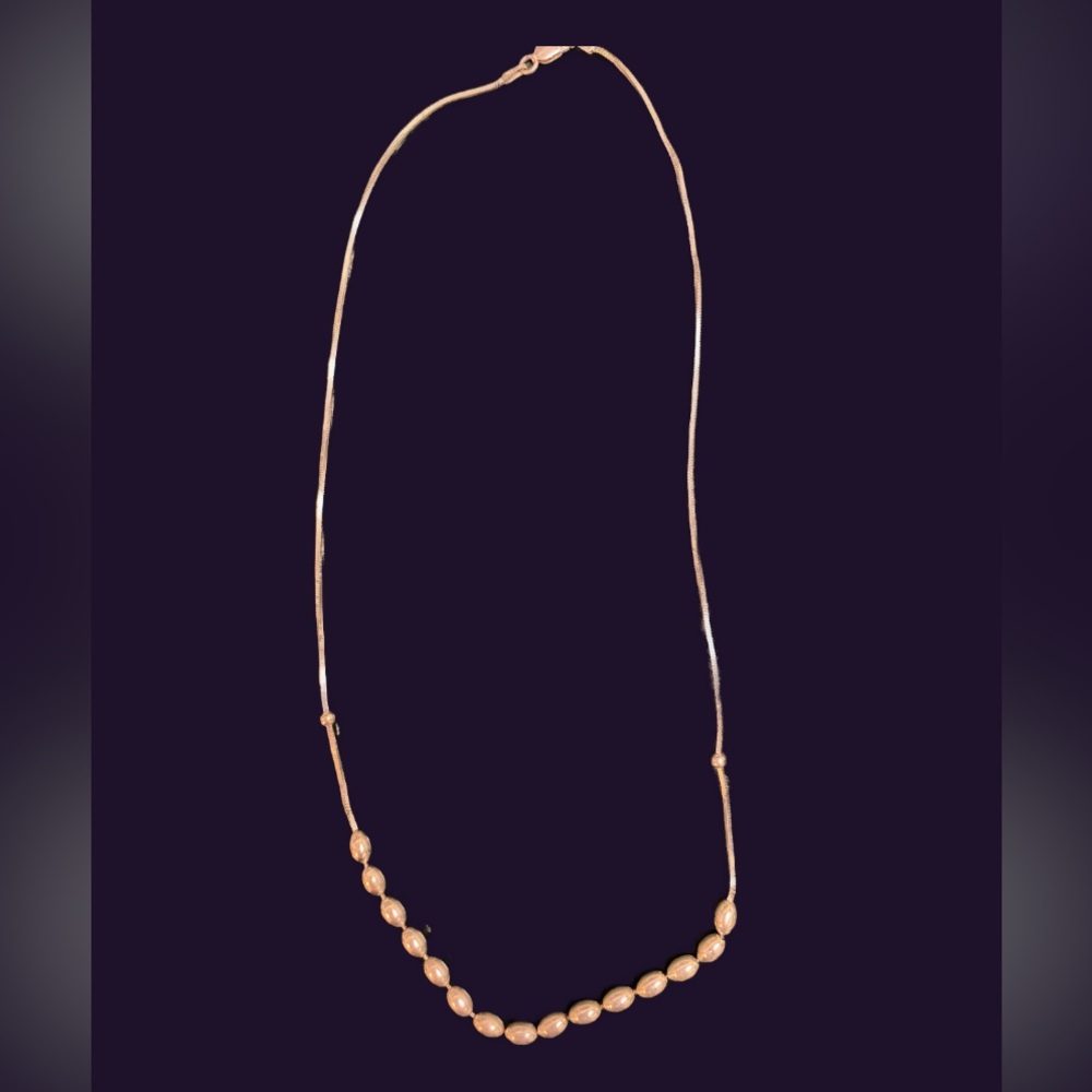 20 inch silver beaded necklace